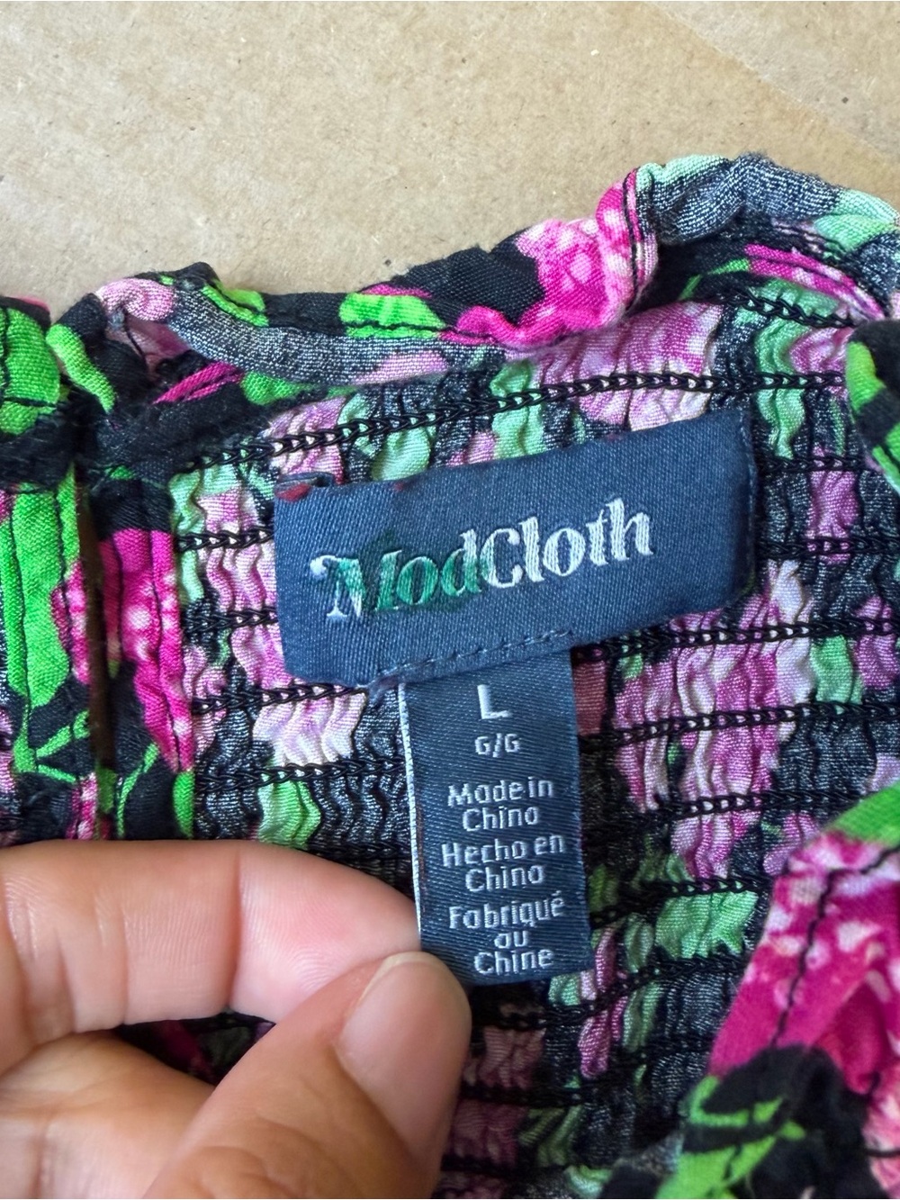 ModCloth Raspberry Floral Shirt - Picture 6 of 7